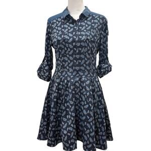 DKNY Silk Dress Paisley Size 4 Cottagecore Retro